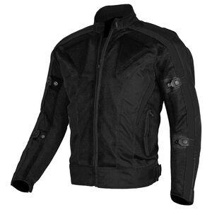 Men's Black Mesh Motorcycle Jacket